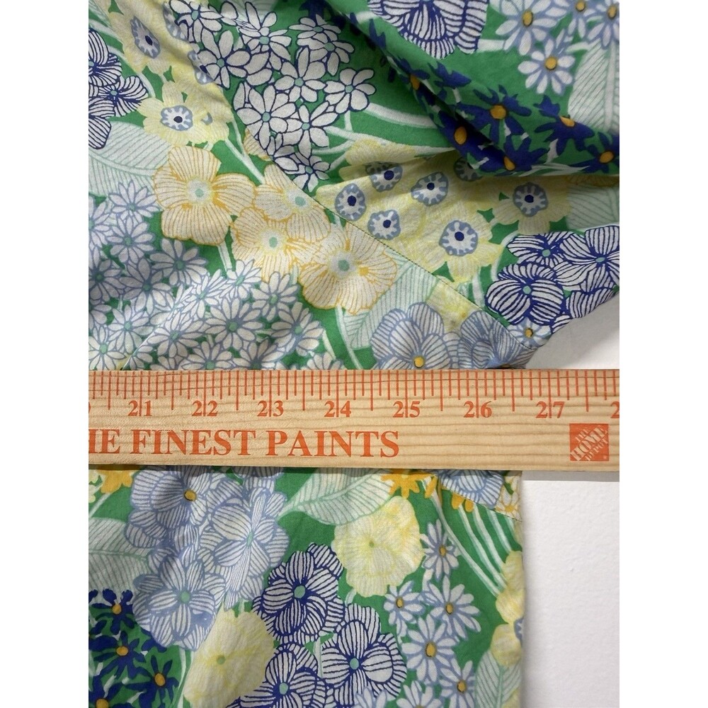 Talbots Plus Blouse Band Collar Popover Cluster Garden Floral Lightweight Top 3X - Picture 8 of 16